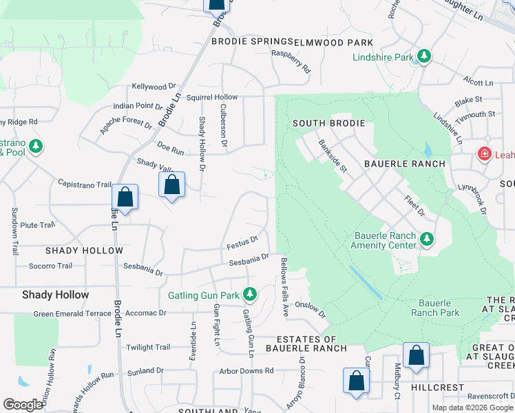 map of restaurants, bars, coffee shops, grocery stores, and more near 3104 Sasparilla Cove in Austin