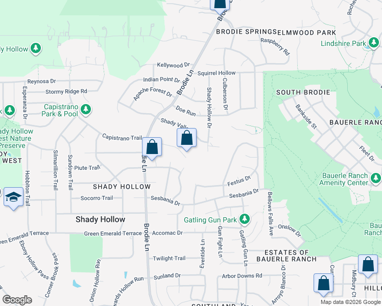 map of restaurants, bars, coffee shops, grocery stores, and more near 3308 Treadsoft Cove in Austin