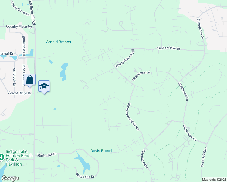 map of restaurants, bars, coffee shops, grocery stores, and more near 28213 Meadow Forest in Magnolia