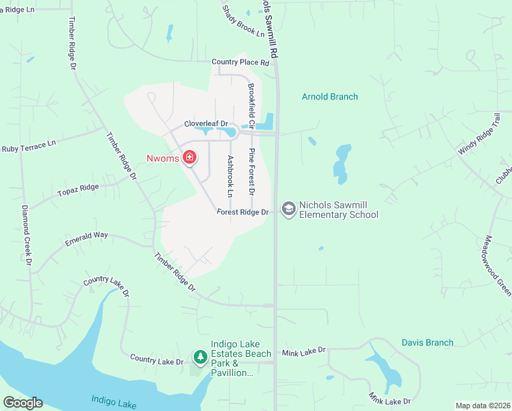 map of restaurants, bars, coffee shops, grocery stores, and more near 28810 Pine Forest Drive in Magnolia