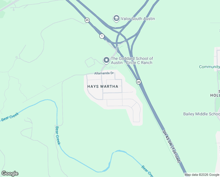 map of restaurants, bars, coffee shops, grocery stores, and more near 5221 Rain Lily Drive in Austin