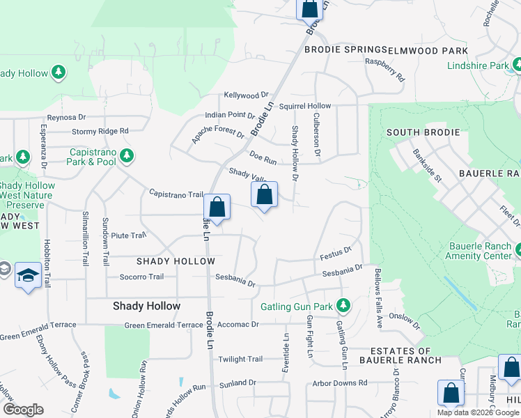 map of restaurants, bars, coffee shops, grocery stores, and more near 3308 Treadsoft Cove in Austin