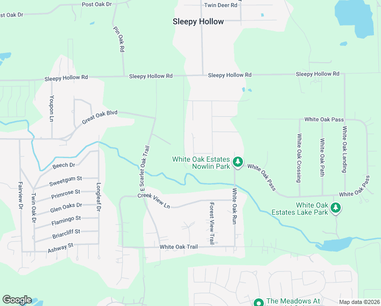 map of restaurants, bars, coffee shops, grocery stores, and more near 1407 Wolf Den Street in Conroe
