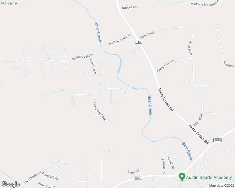 map of restaurants, bars, coffee shops, grocery stores, and more near 13501 Evergreen Way in Austin