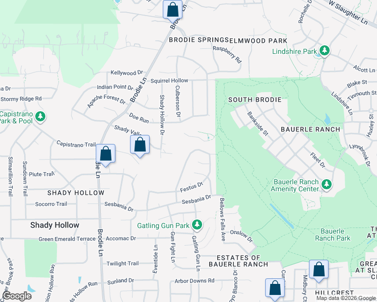 map of restaurants, bars, coffee shops, grocery stores, and more near 11024 Whiskey River Drive in Austin