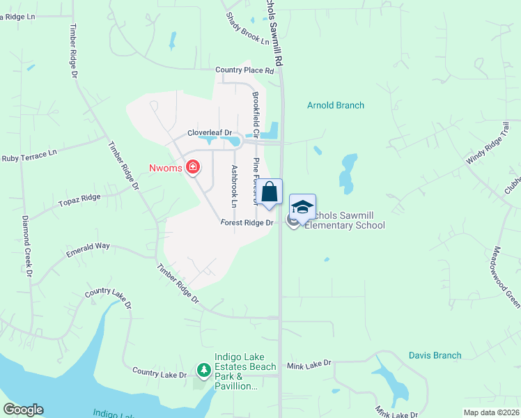 map of restaurants, bars, coffee shops, grocery stores, and more near 28810 Pine Forest Drive in Magnolia