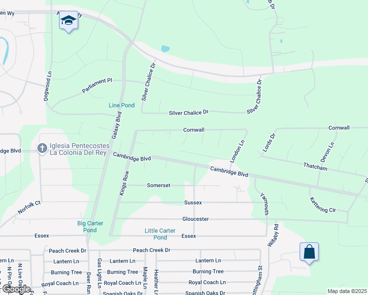 map of restaurants, bars, coffee shops, grocery stores, and more near 19112 Tenbury Court in New Caney