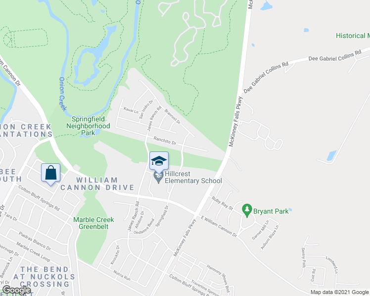 map of restaurants, bars, coffee shops, grocery stores, and more near 7101 Ranchito Drive in Austin