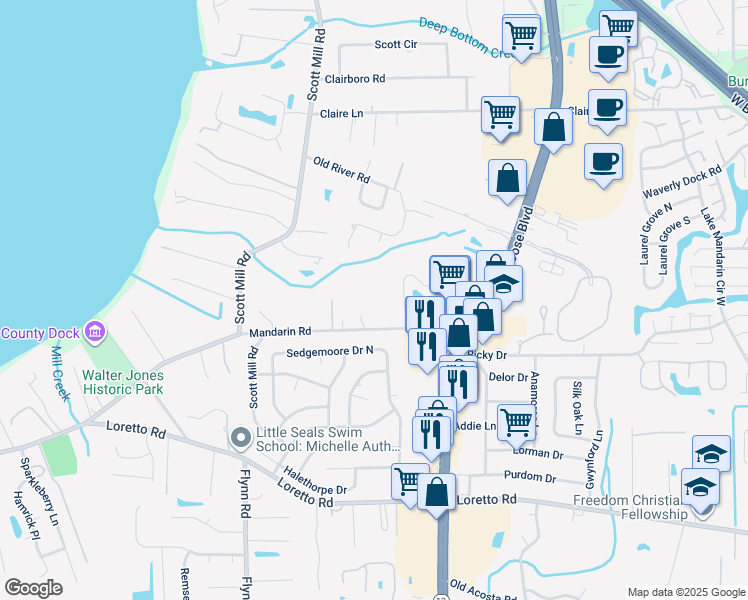 11548 Mandarin Road, Jacksonville FL Walk Score