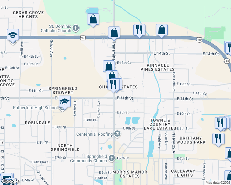 map of restaurants, bars, coffee shops, grocery stores, and more near 3900 Wave Avenue in Panama City