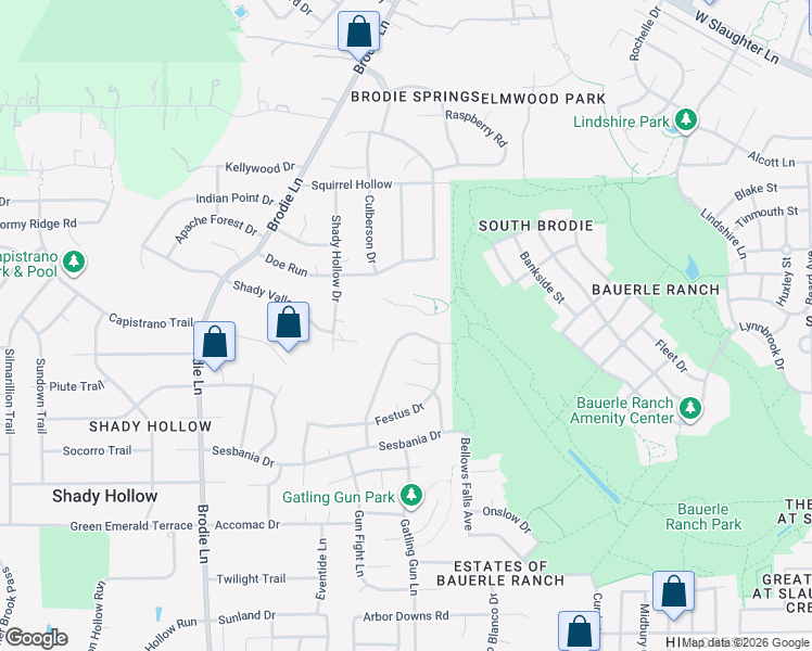 map of restaurants, bars, coffee shops, grocery stores, and more near 11024 Whiskey River Drive in Austin