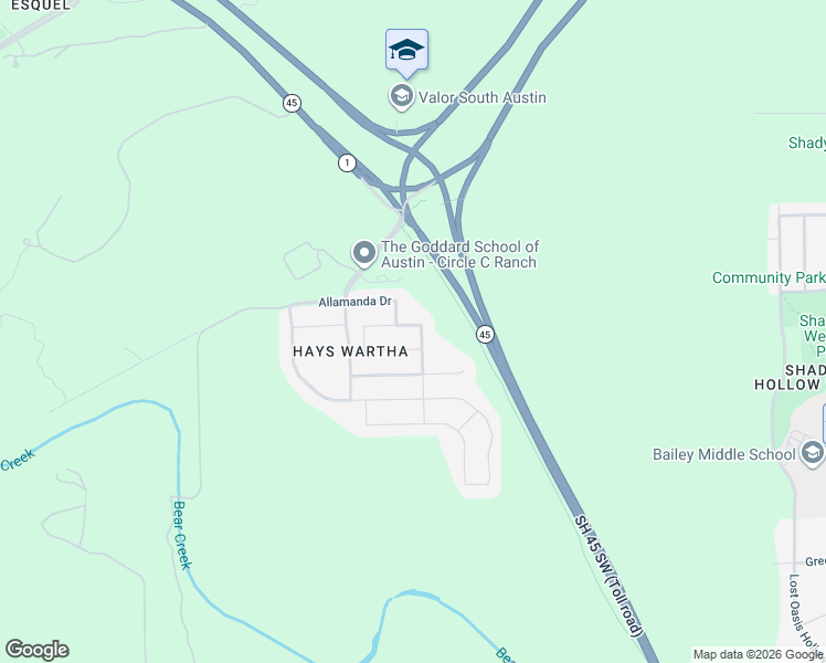 map of restaurants, bars, coffee shops, grocery stores, and more near 5109 Rain Lily Drive in Austin