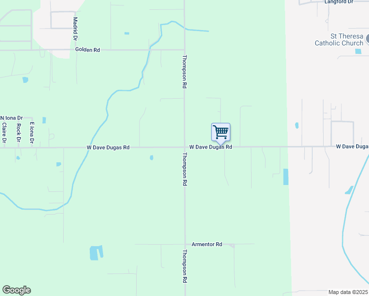 map of restaurants, bars, coffee shops, grocery stores, and more near 5300 Thompson Road in Sulphur