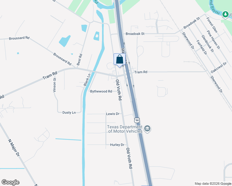 map of restaurants, bars, coffee shops, grocery stores, and more near 10665 Old Voth Road in Beaumont