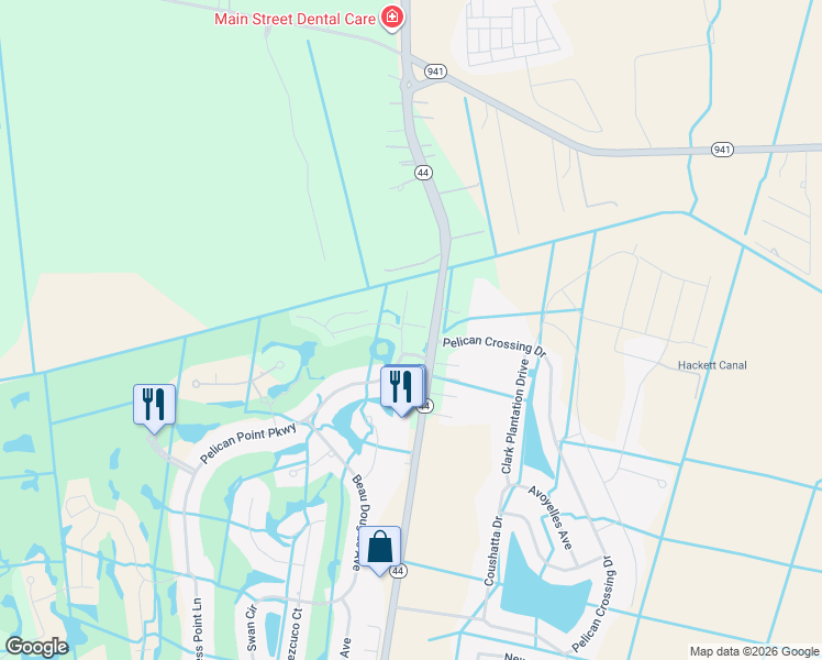 map of restaurants, bars, coffee shops, grocery stores, and more near 40016 Champion Tif Drive East in Gonzales