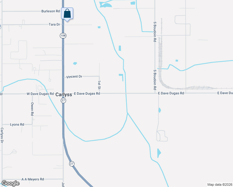 map of restaurants, bars, coffee shops, grocery stores, and more near 445 E Dave Dugas Rd in Sulphur