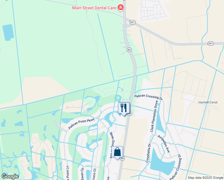 map of restaurants, bars, coffee shops, grocery stores, and more near 40056 Champion Tif Drive in Gonzales