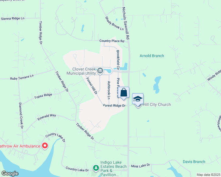 map of restaurants, bars, coffee shops, grocery stores, and more near 28914 Ashbrook Lane in Magnolia