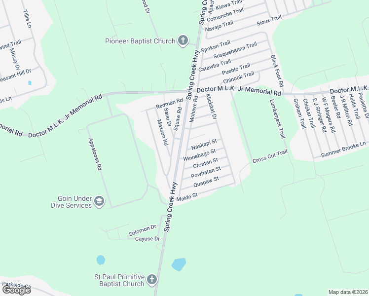 map of restaurants, bars, coffee shops, grocery stores, and more near 83 Maxson Road in Crawfordville