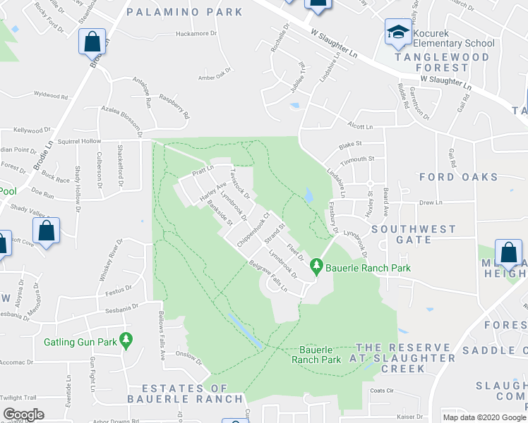map of restaurants, bars, coffee shops, grocery stores, and more near 10704 Chippenhook Court in Austin