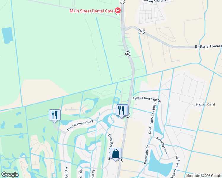 map of restaurants, bars, coffee shops, grocery stores, and more near 40109 Champion Tif Drive in Gonzales