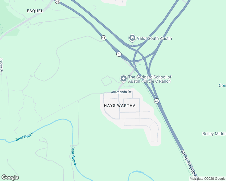 map of restaurants, bars, coffee shops, grocery stores, and more near 5405 Allamanda Drive in Austin