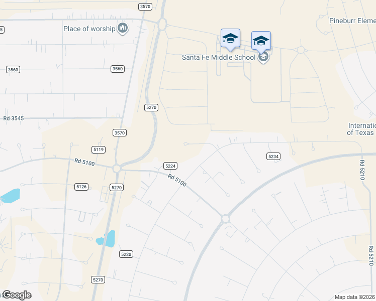 map of restaurants, bars, coffee shops, grocery stores, and more near 3156 Road 5210 in Cleveland