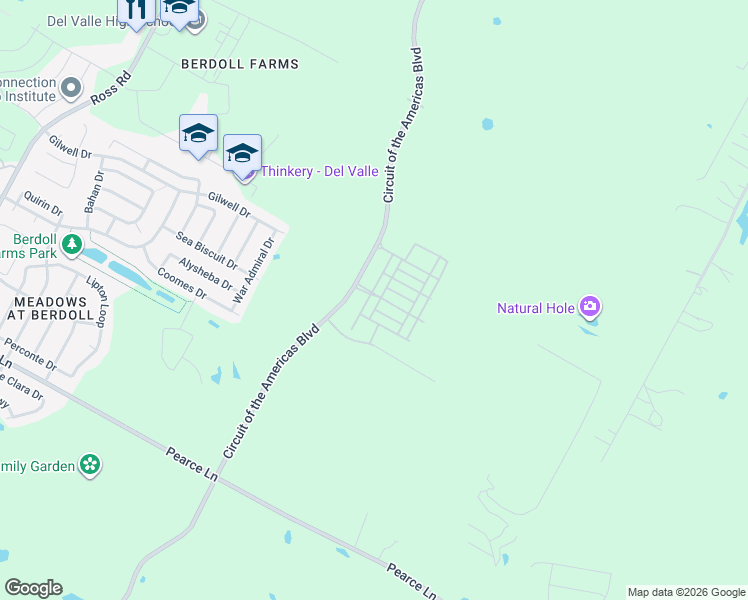 map of restaurants, bars, coffee shops, grocery stores, and more near Kellam Road in Travis County