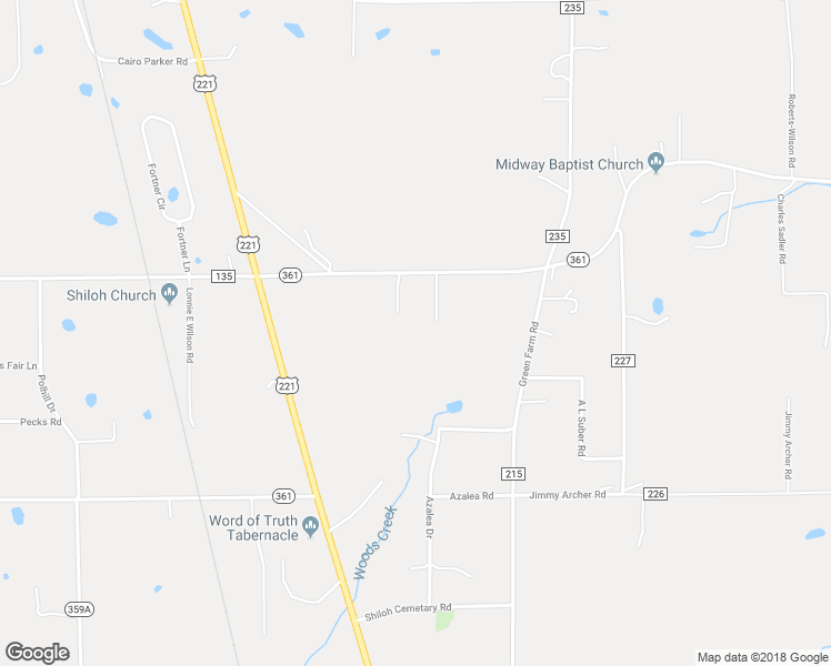 map of restaurants, bars, coffee shops, grocery stores, and more near 1221 Roberts Aman Road in Perry