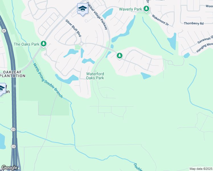 map of restaurants, bars, coffee shops, grocery stores, and more near 3444 Crane Hill Court in Orange Park