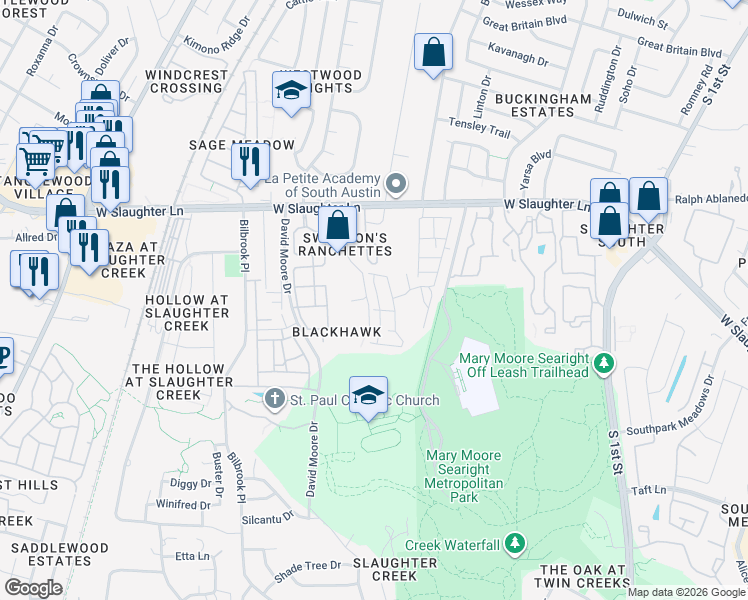 map of restaurants, bars, coffee shops, grocery stores, and more near 1017 Boatswain Way in Austin