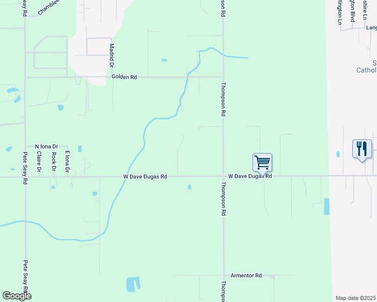 map of restaurants, bars, coffee shops, grocery stores, and more near 1465 West Dave Dugas Road in Sulphur