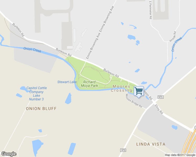 map of restaurants, bars, coffee shops, grocery stores, and more near 9733 Burleson Road in Travis County