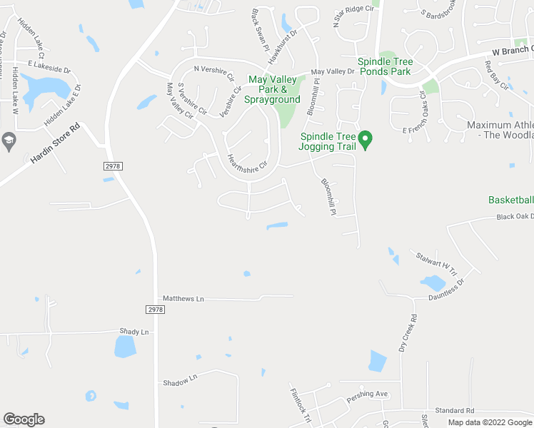map of restaurants, bars, coffee shops, grocery stores, and more near 35 South Almondell Way in Magnolia
