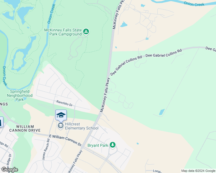 map of restaurants, bars, coffee shops, grocery stores, and more near 6609 McKinney Falls Parkway in Austin