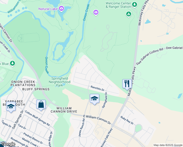 map of restaurants, bars, coffee shops, grocery stores, and more near 6612 Janes Ranch Road in Austin