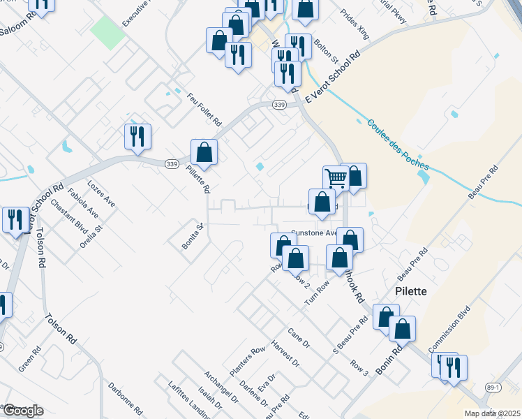 map of restaurants, bars, coffee shops, grocery stores, and more near 403 Fox Run Avenue in Lafayette