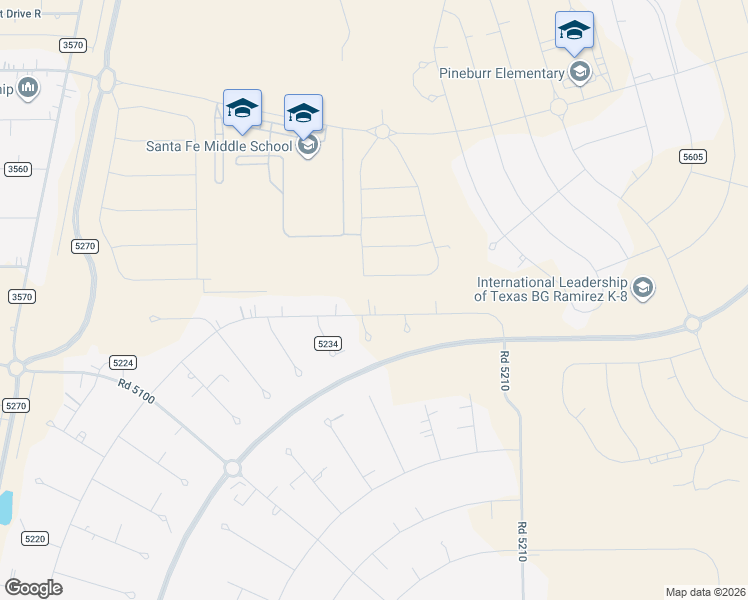 map of restaurants, bars, coffee shops, grocery stores, and more near 3156 Road 5210 in Cleveland