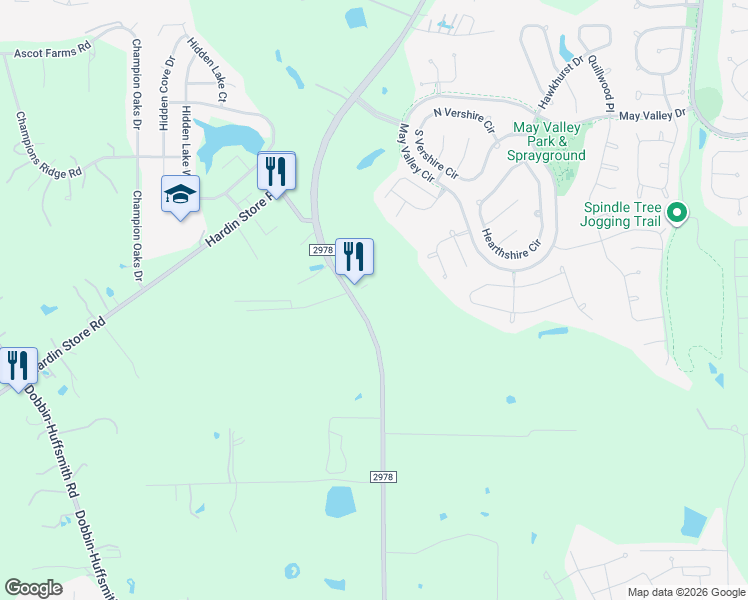 map of restaurants, bars, coffee shops, grocery stores, and more near 28536 Farm to Market Road 2978 in Magnolia