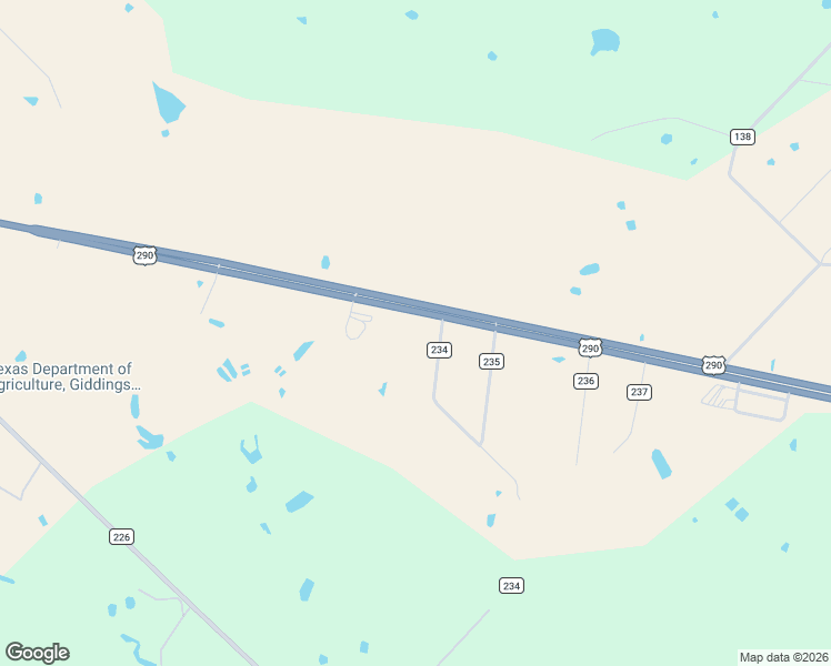 map of restaurants, bars, coffee shops, grocery stores, and more near 5400 U.S. 290 in Giddings