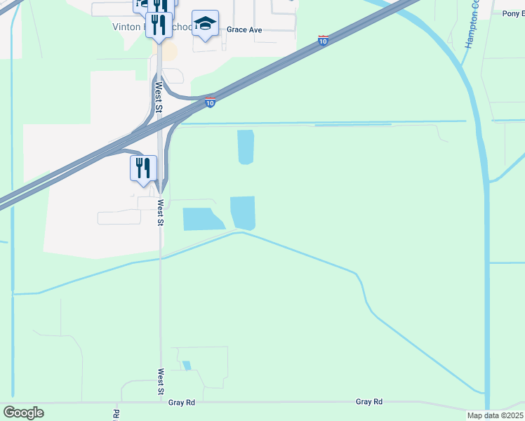 map of restaurants, bars, coffee shops, grocery stores, and more near in Vinton