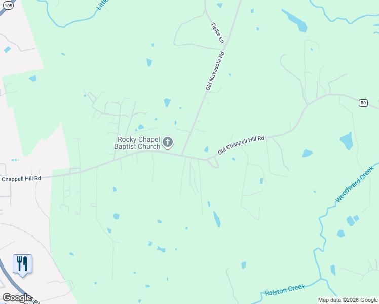 map of restaurants, bars, coffee shops, grocery stores, and more near 160 Old Navasota Road in Brenham