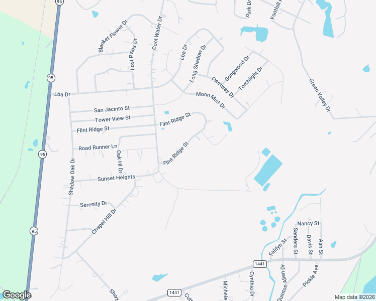 map of restaurants, bars, coffee shops, grocery stores, and more near 285 Flint Ridge Street in Bastrop