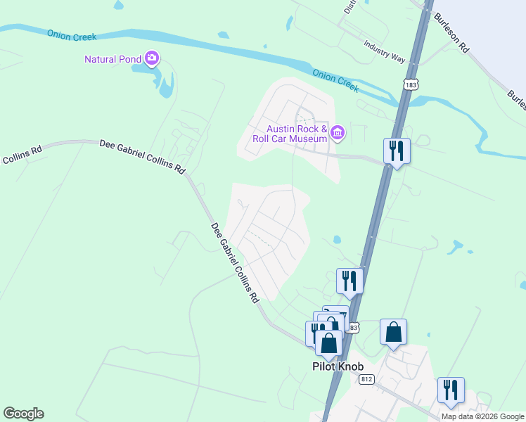 map of restaurants, bars, coffee shops, grocery stores, and more near 5817 Gerard Drive in Austin