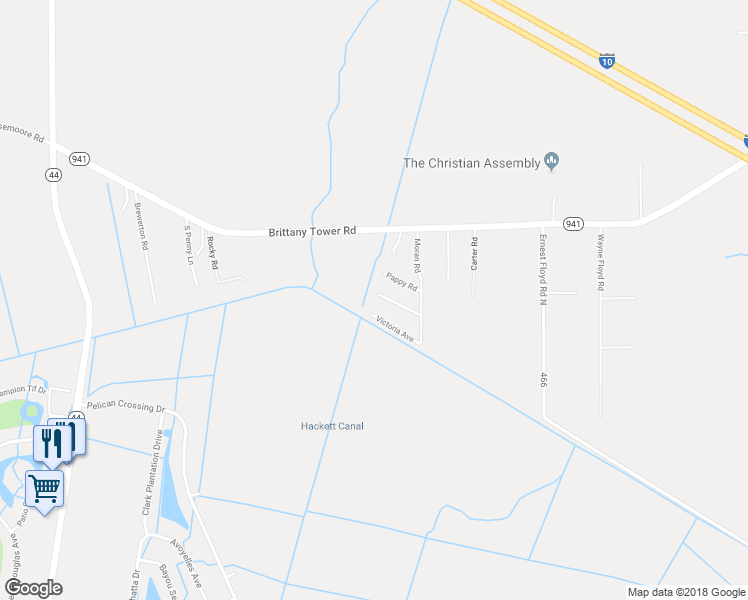 map of restaurants, bars, coffee shops, grocery stores, and more near 41393 Richard Miles Road in Gonzales