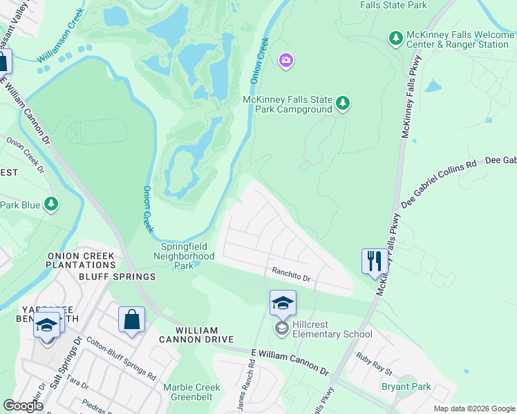 map of restaurants, bars, coffee shops, grocery stores, and more near 6612 Paseo San Lucas Lane in Austin