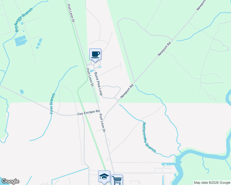 map of restaurants, bars, coffee shops, grocery stores, and more near 135 Burnt Pine Loop in Saint Marks