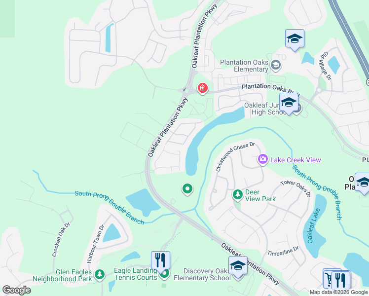 map of restaurants, bars, coffee shops, grocery stores, and more near 457 Sunstone Court in Orange Park