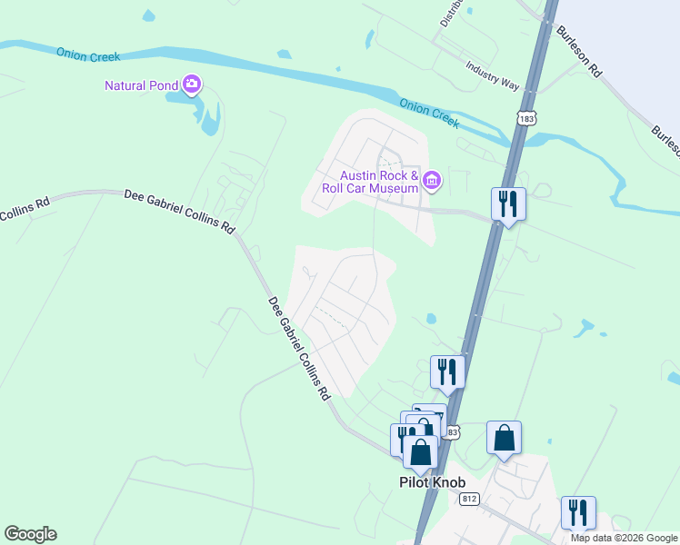 map of restaurants, bars, coffee shops, grocery stores, and more near 5805 Gerard Drive in Austin