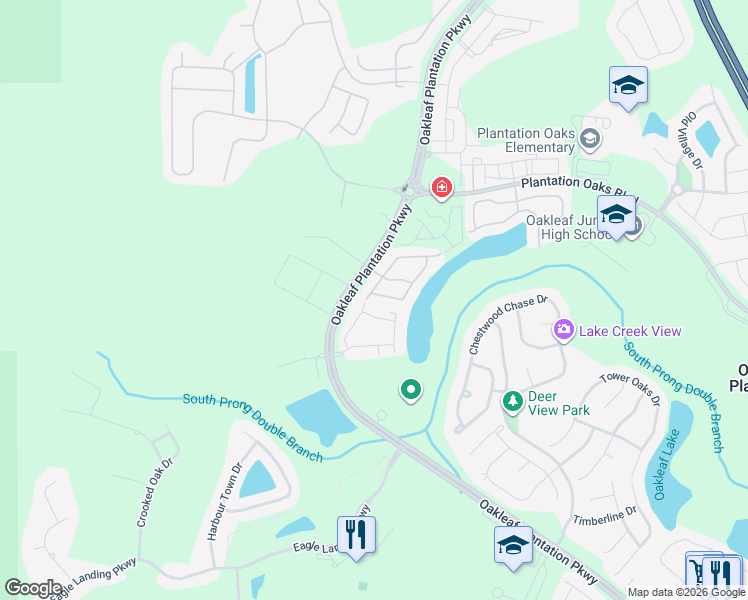 map of restaurants, bars, coffee shops, grocery stores, and more near 541 Sunstone Court in Orange Park